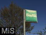 06.04.2025, Ramponiertes Firmenschild an der BayWa-Filiale in Mindelheim, die BayWa AG gert derzeit in finanzielle Turbulenzen und schliesst etliche Filialen in Bayern. (Symbolbild)