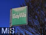 06.04.2025, Ramponiertes Firmenschild an der BayWa-Filiale in Mindelheim, die BayWa AG gert derzeit in finanzielle Turbulenzen und schliesst etliche Filialen in Bayern. (Symbolbild)