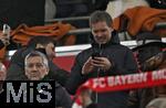 08.04.2025,  Fussball UEFA Championsleague 2024/2025: Viertelfinale Hinspiel, FC Bayern Mnchen - Inter Mailand, in der Allianz-Arena Mnchen. Trainer Julian Nagelsmann (Deutschland) steht ber Prsident Herbert Hainer (FC Bayern) 
  

