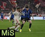 08.04.2025,  Fussball UEFA Championsleague 2024/2025: Viertelfinale Hinspiel, FC Bayern Mnchen - Inter Mailand, in der Allianz-Arena Mnchen. Michael Olise (FC Bayern Mnchen) setzt sich durch,
  

