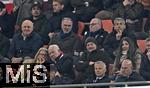 08.04.2025,  Fussball UEFA Championsleague 2024/2025: Viertelfinale Hinspiel, FC Bayern Mnchen - Inter Mailand, in der Allianz-Arena Mnchen. v.l. Dieter Hoeness, Ex-Vorstandsvorsitzender Karl-Heinz Rummenigge (FC Bayern Mnchen) Ehren-Prsident Uli Hoene (FC Bayern Mnchen, Hoeness) und x
  

