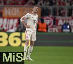 08.04.2025,  Fussball UEFA Championsleague 2024/2025: Viertelfinale Hinspiel, FC Bayern Mnchen - Inter Mailand, in der Allianz-Arena Mnchen. Leon Goretzka (FC Bayern Mnchen) nachdenklich.
  


