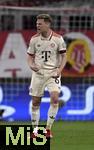 08.04.2025,  Fussball UEFA Championsleague 2024/2025: Viertelfinale Hinspiel, FC Bayern Mnchen - Inter Mailand, in der Allianz-Arena Mnchen. Joshua Kimmich (FC Bayern Mnchen) wtend
  

