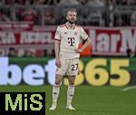 08.04.2025,  Fussball UEFA Championsleague 2024/2025: Viertelfinale Hinspiel, FC Bayern Mnchen - Inter Mailand, in der Allianz-Arena Mnchen. Konrad Laimer (FC Bayern Mnchen)  nachdenklich.
  

