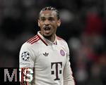 08.04.2025,  Fussball UEFA Championsleague 2024/2025: Viertelfinale Hinspiel, FC Bayern Mnchen - Inter Mailand, in der Allianz-Arena Mnchen. Leroy Sane (Bayern Mnchen) unzufrieden.
  

