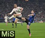 08.04.2025,  Fussball UEFA Championsleague 2024/2025: Viertelfinale Hinspiel, FC Bayern Mnchen - Inter Mailand, in der Allianz-Arena Mnchen. v.l. Leroy Sane (Bayern Mnchen) gegen Benjamin Pavard (Inter Mailand) 
  

