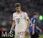08.04.2025,  Fussball UEFA Championsleague 2024/2025: Viertelfinale Hinspiel, FC Bayern Mnchen - Inter Mailand, in der Allianz-Arena Mnchen. Thomas Mller (FC Bayern Mnchen) unzufrieden.
  

