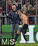 08.04.2025,  Fussball UEFA Championsleague 2024/2025: Viertelfinale Hinspiel, FC Bayern Mnchen - Inter Mailand, in der Allianz-Arena Mnchen. Davide Frattesi (Inter Mailand) jubelt.
  

