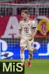 08.04.2025,  Fussball UEFA Championsleague 2024/2025: Viertelfinale Hinspiel, FC Bayern Mnchen - Inter Mailand, in der Allianz-Arena Mnchen. Joshua Kimmich (FC Bayern Mnchen) frustriert.