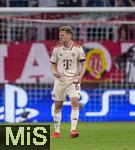 08.04.2025,  Fussball UEFA Championsleague 2024/2025: Viertelfinale Hinspiel, FC Bayern Mnchen - Inter Mailand, in der Allianz-Arena Mnchen. Joshua Kimmich (FC Bayern Mnchen) frustriert.