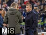 08.04.2025,  Fussball UEFA Championsleague 2024/2025: Viertelfinale Hinspiel, FC Bayern Mnchen - Inter Mailand, in der Allianz-Arena Mnchen. re: Lothar Matthus beim Interview vor dem Spiel.