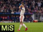08.04.2025,  Fussball UEFA Championsleague 2024/2025: Viertelfinale Hinspiel, FC Bayern Mnchen - Inter Mailand, in der Allianz-Arena Mnchen. Joshua Kimmich (FC Bayern Mnchen) nachdenklich 