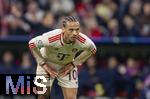 08.04.2025,  Fussball UEFA Championsleague 2024/2025: Viertelfinale Hinspiel, FC Bayern Mnchen - Inter Mailand, in der Allianz-Arena Mnchen. Leroy Sane (Bayern Mnchen) nachdenklich 