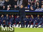 08.04.2025,  Fussball UEFA Championsleague 2024/2025: Viertelfinale Hinspiel, FC Bayern Mnchen - Inter Mailand, in der Allianz-Arena Mnchen. Trainer Simone Inzaghi (Inter Mailand) am Spielfeldrand in Rage.