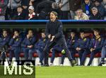 08.04.2025,  Fussball UEFA Championsleague 2024/2025: Viertelfinale Hinspiel, FC Bayern Mnchen - Inter Mailand, in der Allianz-Arena Mnchen. Trainer Simone Inzaghi (Inter Mailand) am Spielfeldrand in Rage.