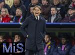 08.04.2025,  Fussball UEFA Championsleague 2024/2025: Viertelfinale Hinspiel, FC Bayern Mnchen - Inter Mailand, in der Allianz-Arena Mnchen. Trainer Simone Inzaghi (Inter Mailand) am Spielfeldrand in Rage. 