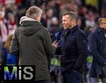 08.04.2025,  Fussball UEFA Championsleague 2024/2025: Viertelfinale Hinspiel, FC Bayern Mnchen - Inter Mailand, in der Allianz-Arena Mnchen. re: Lothar Matthus beim Interview am Spielfeldrand 