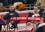 08.04.2025,  Fussball UEFA Championsleague 2024/2025: Viertelfinale Hinspiel, FC Bayern Mnchen - Inter Mailand, in der Allianz-Arena Mnchen. Trainer Julian Nagelsmann (Deutschland) auf der Tribne. re: Noel Beckenbauer
