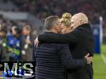 08.04.2025,  Fussball UEFA Championsleague 2024/2025: Viertelfinale Hinspiel, FC Bayern Mnchen - Inter Mailand, in der Allianz-Arena Mnchen. v.li: Lothar Matthus trifft Matthias Sammer beim TV Interview.
