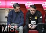 12.04.2025, Fussball 1. Bundesliga 2024/2025, 29. Spieltag,  FC Bayern Mnchen - Borussia Dortmund, in der Allianz-Arena Mnchen. v.l. Trainer Niko Kovac (Borussia Dortmund) und sein Bruder


