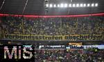 12.04.2025, Fussball 1. Bundesliga 2024/2025, 29. Spieltag,  FC Bayern Mnchen - Borussia Dortmund, in der Allianz-Arena Mnchen. Die Dortmunder Fans fordern - Verbandsstrafen abschaffen!

