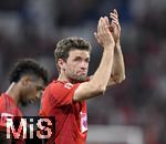 12.04.2025, Fussball 1. Bundesliga 2024/2025, 29. Spieltag,  FC Bayern Mnchen - Borussia Dortmund, in der Allianz-Arena Mnchen. Thomas Mller (FC Bayern Mnchen) ist enttuscht

