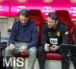 12.04.2025, Fussball 1. Bundesliga 2024/2025, 29. Spieltag,  FC Bayern Mnchen - Borussia Dortmund, in der Allianz-Arena Mnchen.  v.li: Trainer Niko Kovac (Borussia Dortmund) und Co-Trainer Robert Kovac (Borussia Dortmund) 