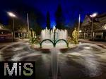 16.04.2025,  Osterfest, mit OSTERBRUNNENFEST in Bad Wrishofen im Allgu, Viele wunderschn verzierte Osterbrunnen knnen die Gste rund um Ostern 2025 in der Kneipp-Kurstadt bewundern.  Hier der Kneipp-Brunnen am Sebastian-Kneipp-Denkmal am Denkmalplatz. 
