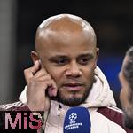 16.04.2025,  Fussball UEFA Championsleague 2024/2025: Viertelfinale Rckspiel, Inter Mailand - FC Bayern Mnchen, im Giuseppe Meazza Stadion (Mailand), Trainer Vincent Kompany (FC Bayern Mnchen) beim Interview

