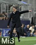 16.04.2025,  Fussball UEFA Championsleague 2024/2025: Viertelfinale Rckspiel, Inter Mailand - FC Bayern Mnchen, im Giuseppe Meazza Stadion (Mailand), Trainer Simone Inzaghi (Inter Mailand) in Rage

