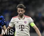 16.04.2025,  Fussball UEFA Championsleague 2024/2025: Viertelfinale Rckspiel, Inter Mailand - FC Bayern Mnchen, im Giuseppe Meazza Stadion (Mailand), Thomas Mller (FC Bayern Mnchen) 

