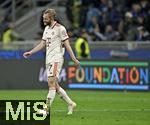16.04.2025,  Fussball UEFA Championsleague 2024/2025: Viertelfinale Rckspiel, Inter Mailand - FC Bayern Mnchen, im Giuseppe Meazza Stadion (Mailand),Konrad Laimer (FC Bayern Mnchen) ist enttuscht 

