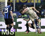 16.04.2025,  Fussball UEFA Championsleague 2024/2025: Viertelfinale Rckspiel, Inter Mailand - FC Bayern Mnchen, im Giuseppe Meazza Stadion (Mailand), Thomas Mller (FC Bayern Mnchen) 

