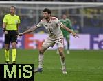 16.04.2025,  Fussball UEFA Championsleague 2024/2025: Viertelfinale Rckspiel, Inter Mailand - FC Bayern Mnchen, im Giuseppe Meazza Stadion (Mailand), Thomas Mller (FC Bayern Mnchen) gestikuliert.

