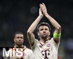 16.04.2025,  Fussball UEFA Championsleague 2024/2025: Viertelfinale Rckspiel, Inter Mailand - FC Bayern Mnchen, im Giuseppe Meazza Stadion (Mailand), Thomas Mller (FC Bayern Mnchen) ist traurig

