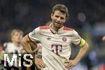 16.04.2025,  Fussball UEFA Championsleague 2024/2025: Viertelfinale Rckspiel, Inter Mailand - FC Bayern Mnchen, im Giuseppe Meazza Stadion (Mailand), Frust nach dem Ausscheiden, Thomas Mller (FC Bayern Mnchen) 

