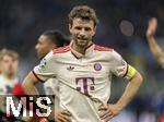 16.04.2025,  Fussball UEFA Championsleague 2024/2025: Viertelfinale Rckspiel, Inter Mailand - FC Bayern Mnchen, im Giuseppe Meazza Stadion (Mailand), Frust nach dem Ausscheiden, Thomas Mller (FC Bayern Mnchen) 

