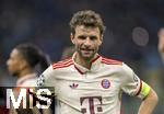 16.04.2025,  Fussball UEFA Championsleague 2024/2025: Viertelfinale Rckspiel, Inter Mailand - FC Bayern Mnchen, im Giuseppe Meazza Stadion (Mailand), Frust nach dem Ausscheiden, Thomas Mller (FC Bayern Mnchen) 

