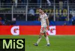 16.04.2025,  Fussball UEFA Championsleague 2024/2025: Viertelfinale Rckspiel, Inter Mailand - FC Bayern Mnchen, im Giuseppe Meazza Stadion (Mailand), Thomas Mller (FC Bayern Mnchen) ist enttuscht

