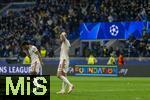 16.04.2025,  Fussball UEFA Championsleague 2024/2025: Viertelfinale Rckspiel, Inter Mailand - FC Bayern Mnchen, im Giuseppe Meazza Stadion (Mailand), Kingsley Coman (FC Bayern Mnchen) und Konrad Laimer (FC Bayern Mnchen) sind enttuscht.

