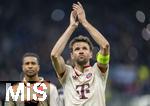 16.04.2025,  Fussball UEFA Championsleague 2024/2025: Viertelfinale Rckspiel, Inter Mailand - FC Bayern Mnchen, im Giuseppe Meazza Stadion (Mailand), Thomas Mller (FC Bayern Mnchen) ist nach dem Spiel enttuscht.

