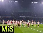 16.04.2025,  Fussball UEFA Championsleague 2024/2025: Viertelfinale Rckspiel, Inter Mailand - FC Bayern Mnchen, im Giuseppe Meazza Stadion (Mailand), Die Bayern Spieler sind nach dem Spiel enttuscht

