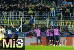 16.04.2025,  Fussball UEFA Championsleague 2024/2025: Viertelfinale Rckspiel, Inter Mailand - FC Bayern Mnchen, im Giuseppe Meazza Stadion (Mailand), Torjubel von Lautaro Martinez (Inter Mailand) 

