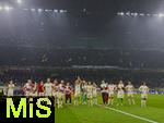 16.04.2025,  Fussball UEFA Championsleague 2024/2025: Viertelfinale Rckspiel, Inter Mailand - FC Bayern Mnchen, im Giuseppe Meazza Stadion (Mailand), Die Bayern Spieler sind enttuscht


