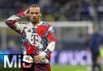16.04.2025,  Fussball UEFA Championsleague 2024/2025: Viertelfinale Rckspiel, Inter Mailand - FC Bayern Mnchen, im Giuseppe Meazza Stadion (Mailand). Leroy Sane (Bayern Mnchen)  nachdenklich 
