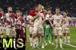 16.04.2025,  Fussball UEFA Championsleague 2024/2025: Viertelfinale Rckspiel, Inter Mailand - FC Bayern Mnchen, im Giuseppe Meazza Stadion (Mailand). Enttuschte Bayern nach dem Ausscheiden, Konrad Laimer (FC Bayern Mnchen), Thomas Mller (FC Bayern Mnchen), Torwart Manuel Neuer (FC Bayern Mnchen), Leon Klanac (Bayern Mnchen), Joshua Kimmich (FC Bayern Mnchen), Raphael Guerreiro (FC Bayern Mnchen) 