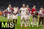 16.04.2025,  Fussball UEFA Championsleague 2024/2025: Viertelfinale Rckspiel, Inter Mailand - FC Bayern Mnchen, im Giuseppe Meazza Stadion (Mailand). Enttuschte Bayern nach dem Ausscheiden,  Min-jae Kim (Bayern Mnchen, Minjae Kim), Harry Kane (FC Bayern Mnchen), Leon Goretzka (FC Bayern Mnchen), Konrad Laimer (FC Bayern Mnchen),  
