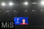 16.04.2025,  Fussball UEFA Championsleague 2024/2025: Viertelfinale Rckspiel, Inter Mailand - FC Bayern Mnchen, im Giuseppe Meazza Stadion (Mailand), Leon Goretzka (FC Bayern Mnchen) auf der Videoleinwand.