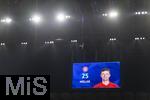 16.04.2025,  Fussball UEFA Championsleague 2024/2025: Viertelfinale Rckspiel, Inter Mailand - FC Bayern Mnchen, im Giuseppe Meazza Stadion (Mailand), Thomas Mller (FC Bayern Mnchen) auf der Videoleinwand.