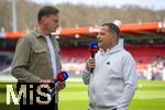 19.04.2025, Fussball 1. Bundesliga 2024/2025, 30. Spieltag, 1.FC Heidenheim - FC Bayern Mnchen, in der Voith-Arena Heidenheim. Sportvorstand Max Eberl (re, Bayern Mnchen) beim SKY-Interview.  